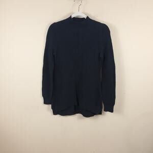 bp. Black Mockneck Rubbed Sweater with Ballon Sleeves Size XXS